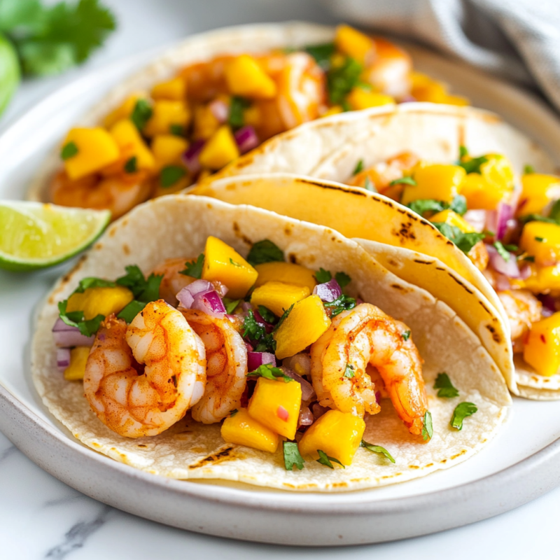 Crockpot Shrimp Tacos with Mango Salsa