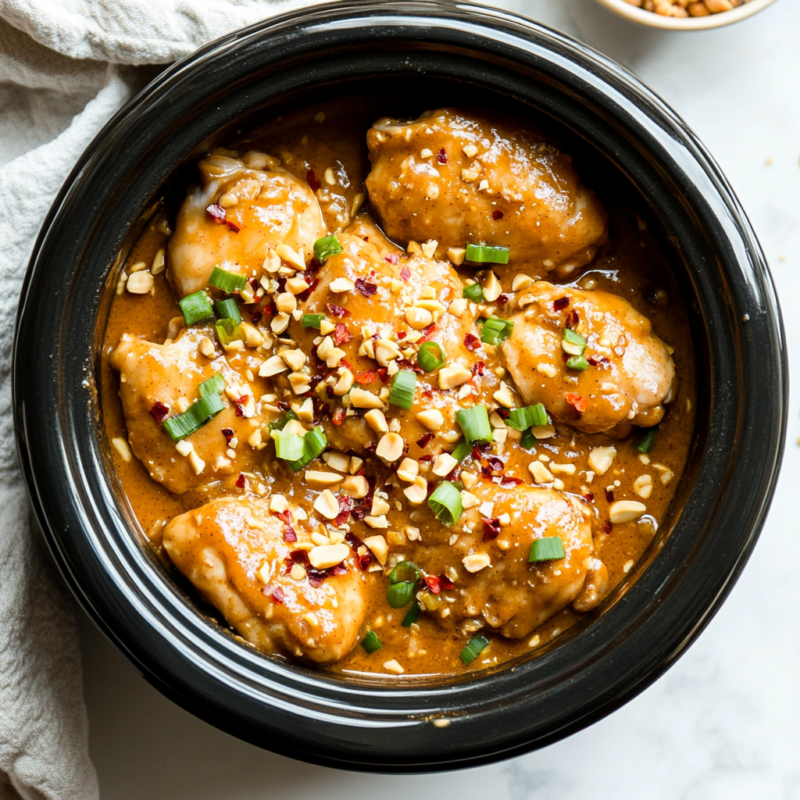 Crockpot Thai Peanut Chicken