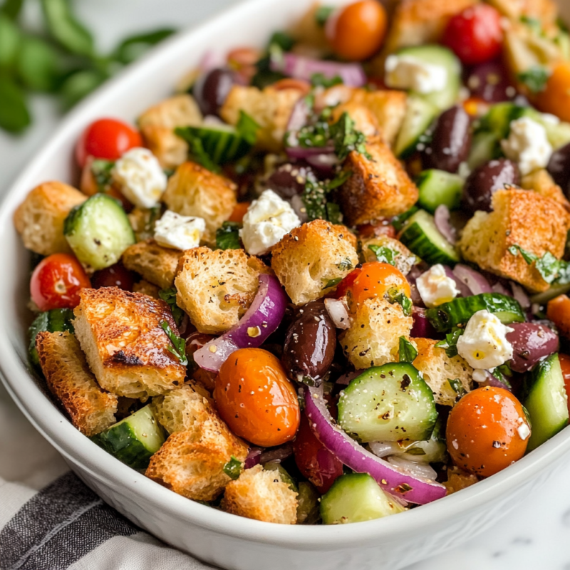 Greek Panzanella Salad
