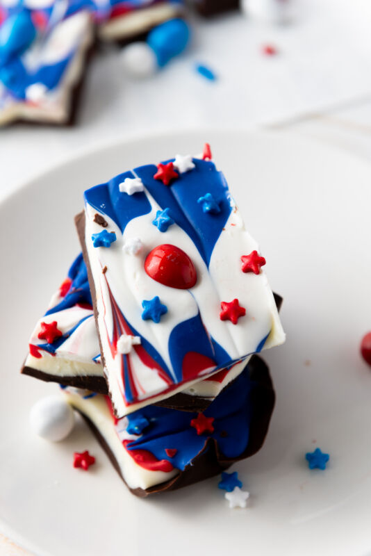 Red White & Blue Chocolate Bark