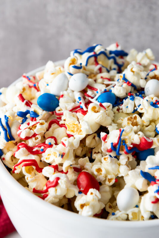 Red, White, and Blue Patriotic Popcorn: The Perfect Snack for Your Celebration