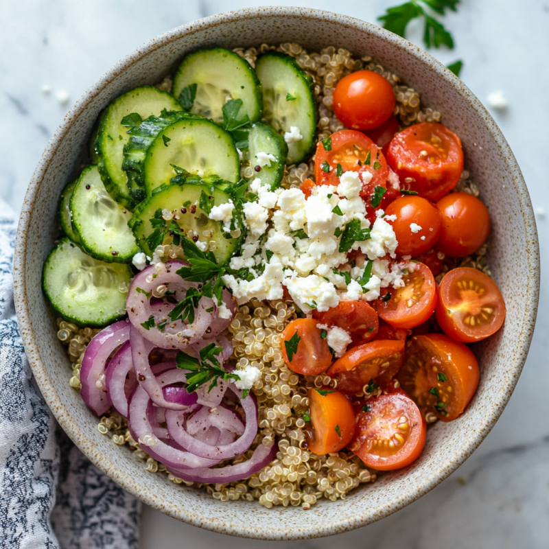 Mediterranean Quinoa Rice Bowl