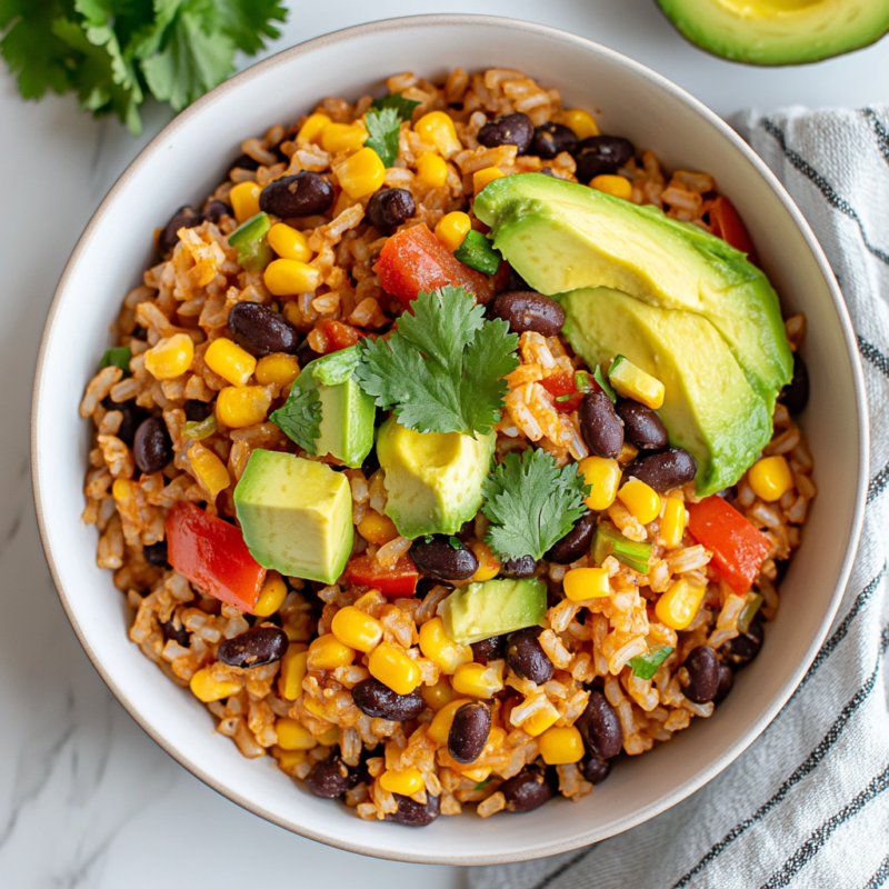 Mexican Black Bean Rice Bowl