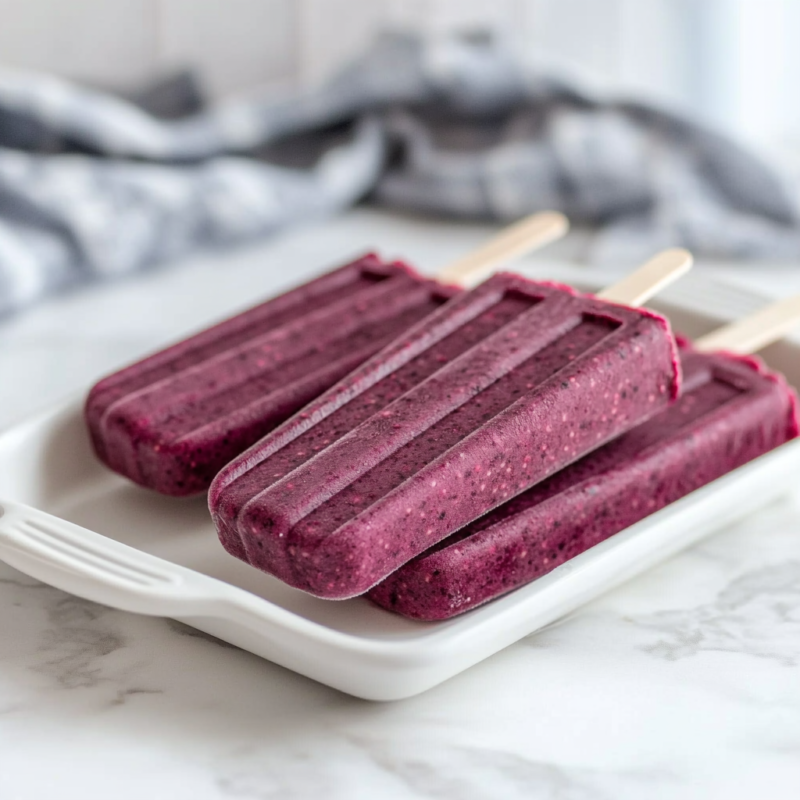 Cottage Cheese Berry Smoothie Popsicles