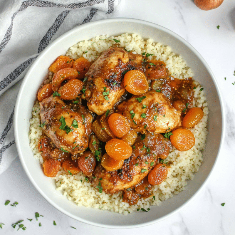 Crockpot Moroccan Chicken with Apricots