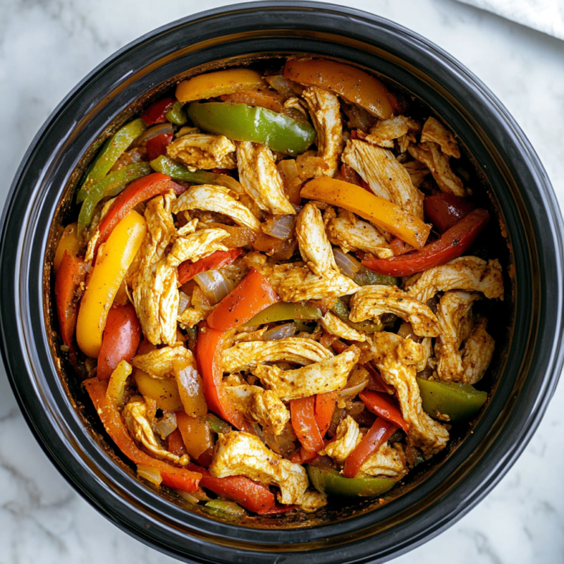 Dump and Go Crockpot Chicken Fajitas