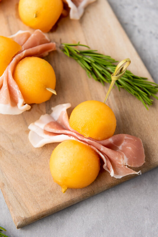 Simple Melon Prosciutto Bites