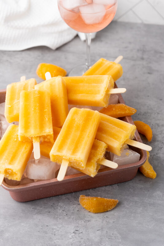 Refreshing Peach Rosé Winesicles