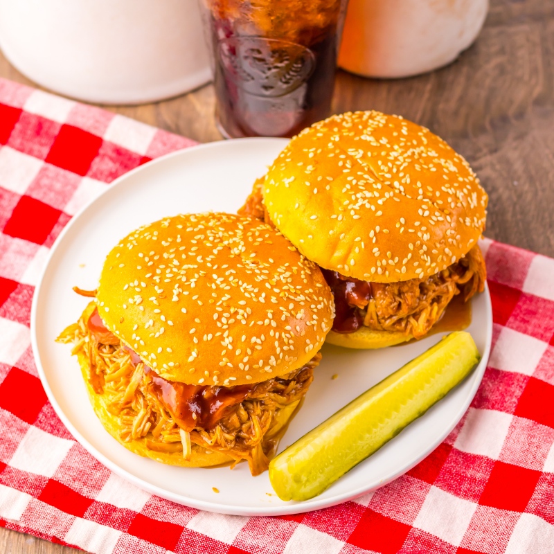 Slow Cooker Cherry Cola Pulled Chicken
