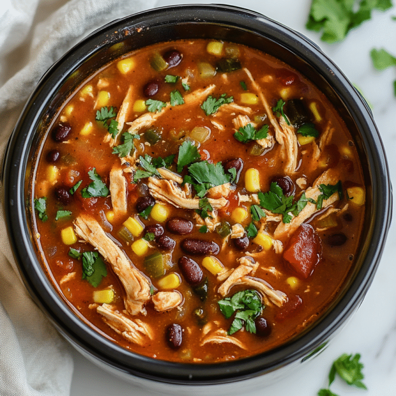 Slow Cooker Chicken Tortilla Soup