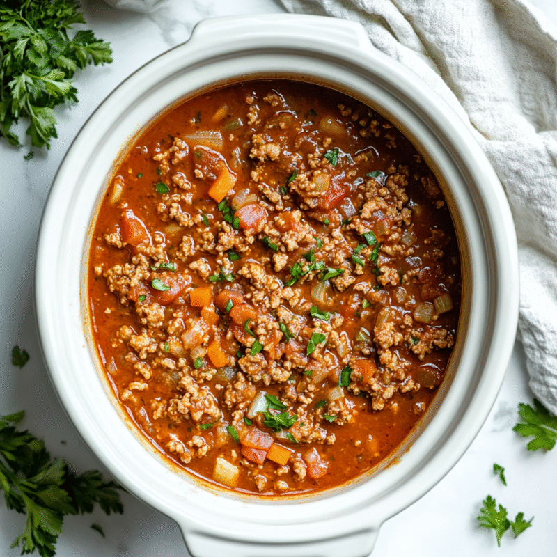 Slow Cooker Turkey Bolognese