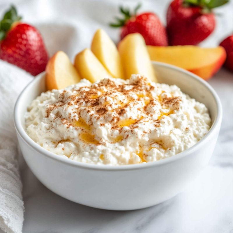 Sweet Cottage Cheese Dip with Honey and Cinnamon