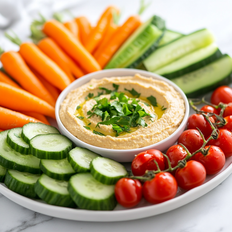 Vegetable Platter with Hummus