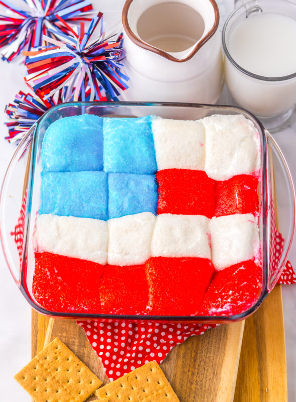 Red, White & Blue S'mores Dip
