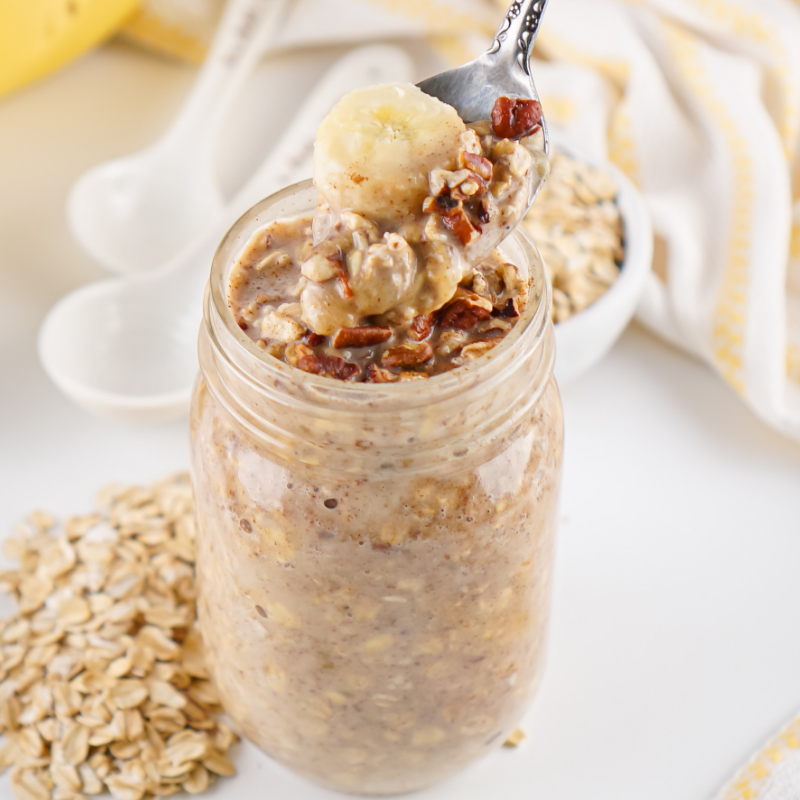Banana Nut Bread Overnight Oats