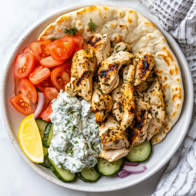 Crockpot Greek Chicken Gyros