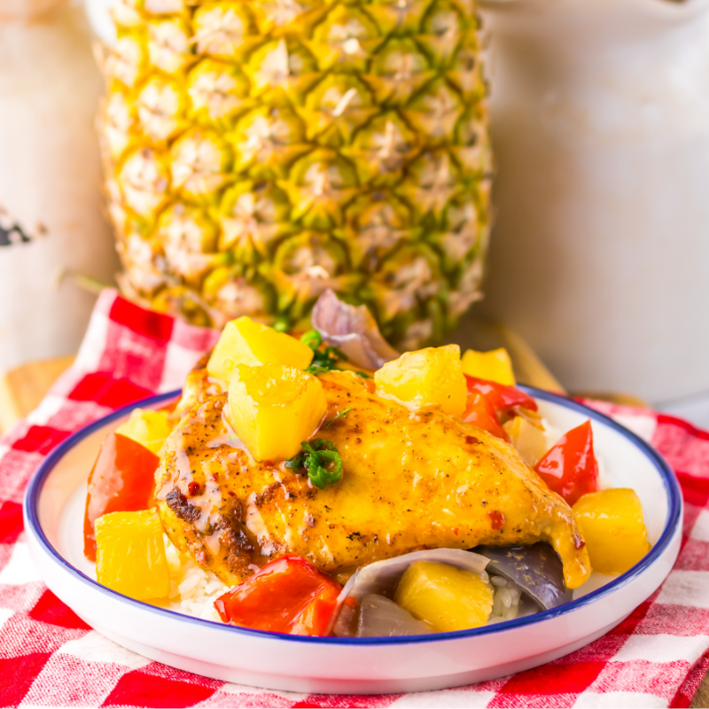 Slow Cooker Pineapple Brown Sugar Chicken