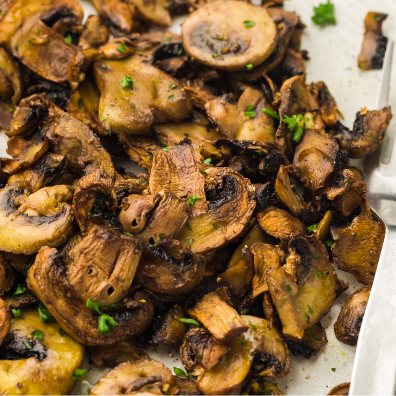 Air Fryer Garlic Mushrooms