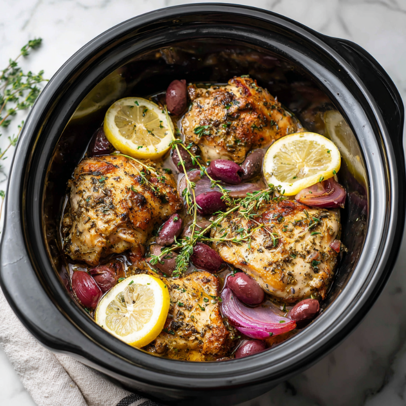Crockpot Greek Chicken