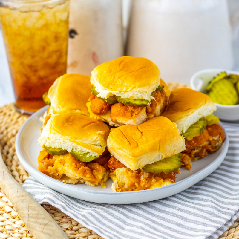 Nashville Hot Honey Butter Chicken Sliders