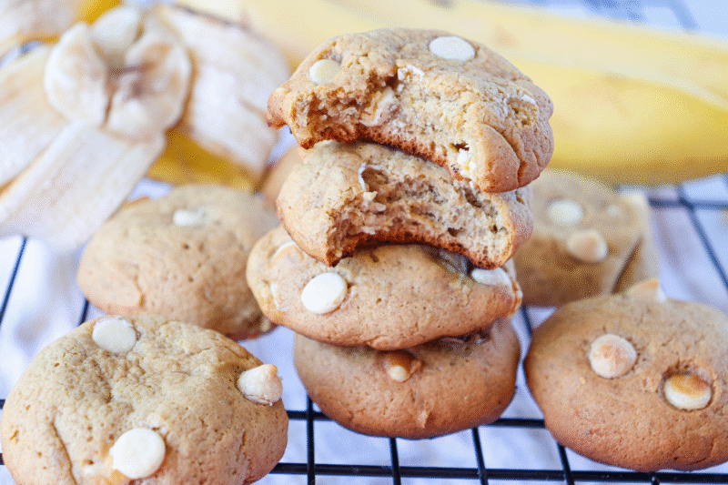 Irresistible Banana Pudding Cookies with White Chocolate Chips
