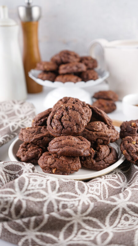 Double Dark Chocolate Pecan Cookies