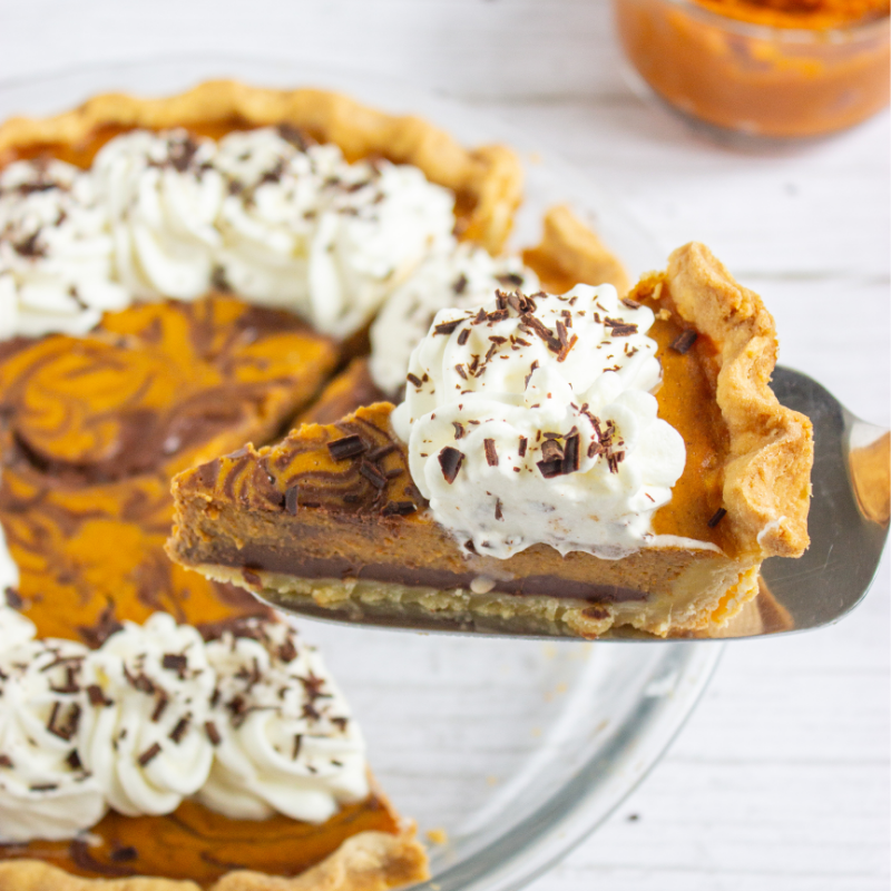 Chocolate Ganache Pumpkin Pie