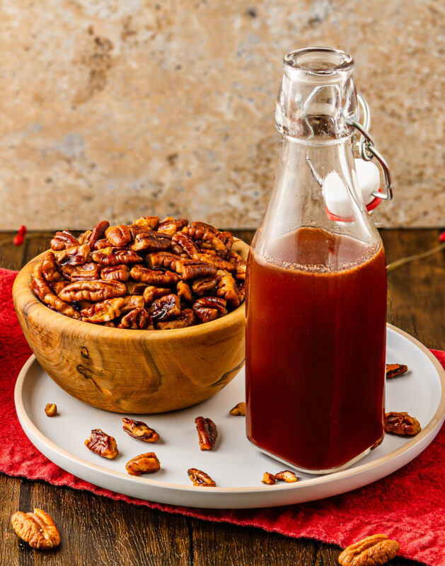 Pecan Syrup with Sweet Toasted Pecans
