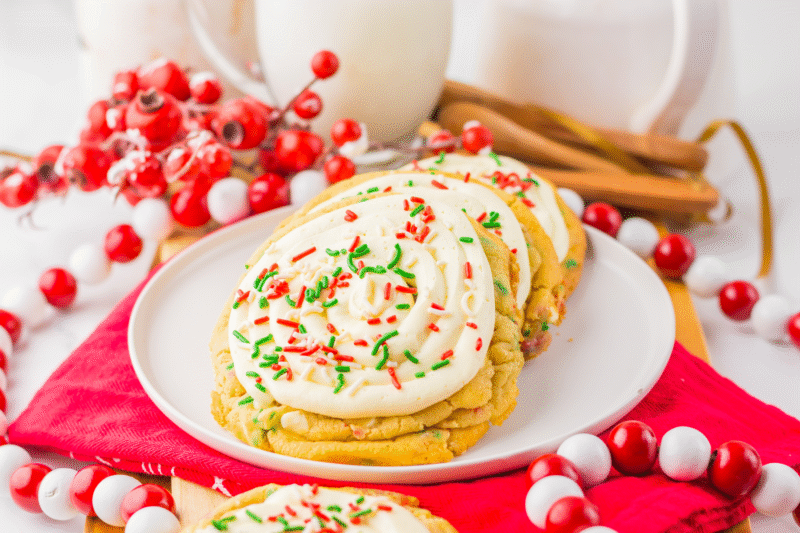 Soft and Chewy Cake Batter Christmas Cookies