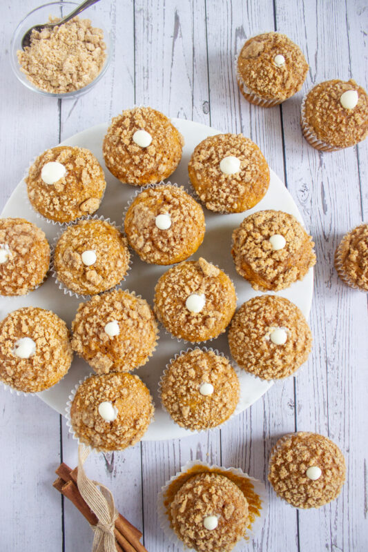 Cream Cheese Pumpkin Streusel Muffins