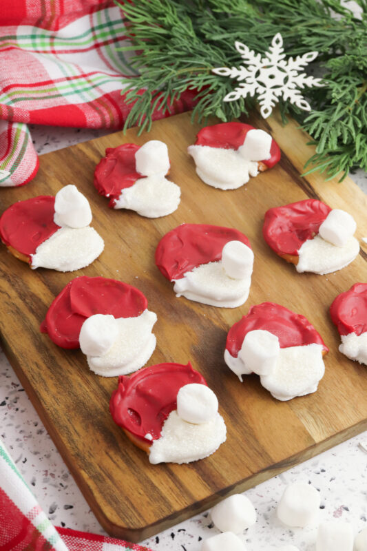 Pretzel Santa Hats