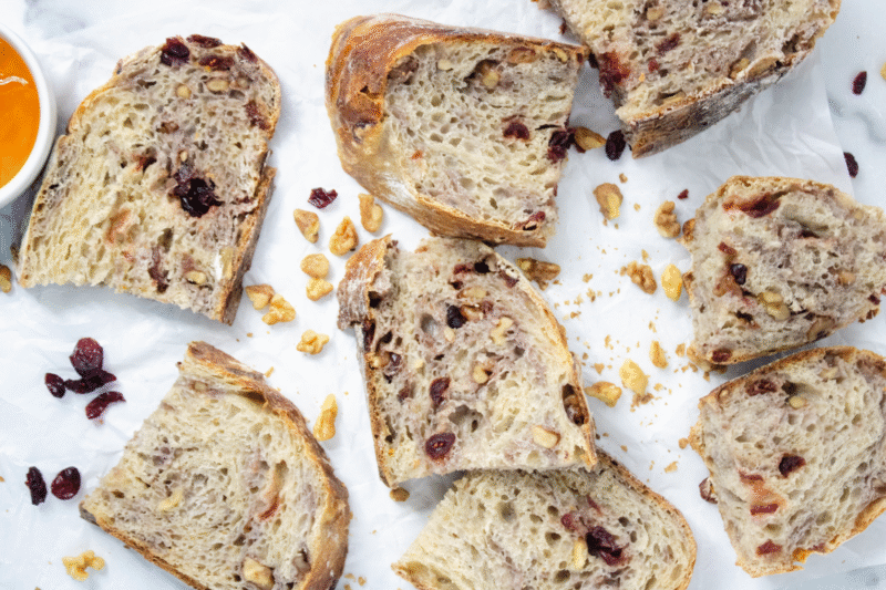 Bright, Tangy, and Nutty Orange Cranberry Walnut Sourdough