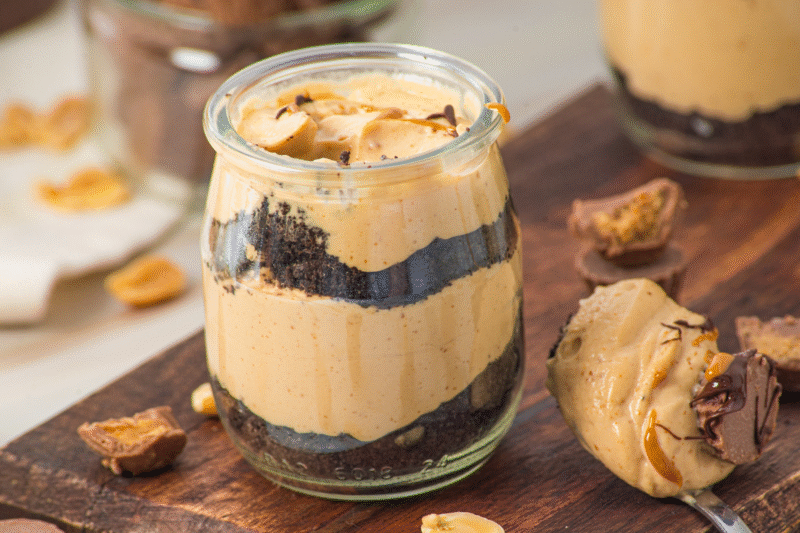 Creamy Peanut Butter Dessert Cups with Oreo Crumbs