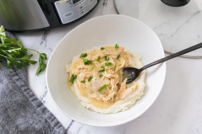 Dump-and-Go Crockpot Chicken and Gravy