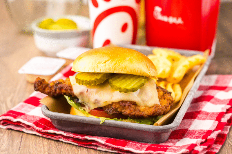 Homemade Chick-fil-A Spicy Chicken Deluxe Sandwich with Pepper Jack Cheese
