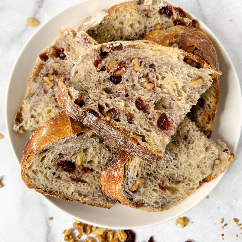 Orange Cranberry Walnut Sourdough