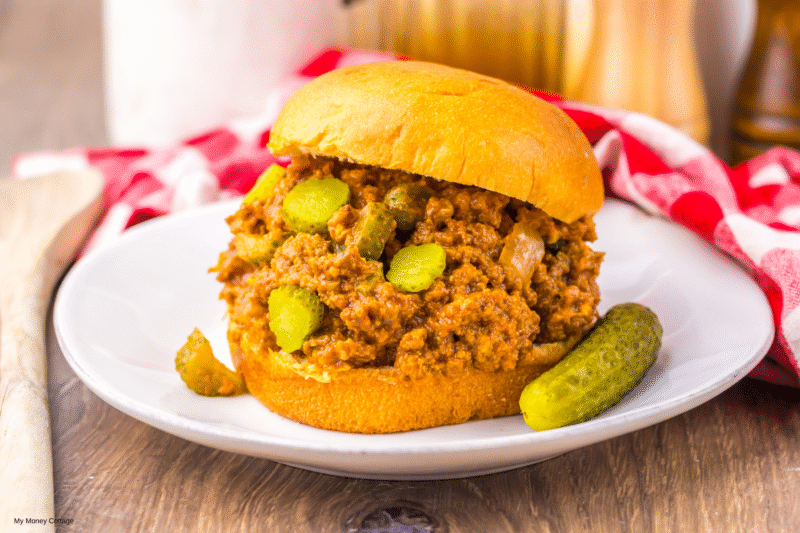 Tangy Dill Pickle Sloppy Joes Made Easy in the Slow Cooker