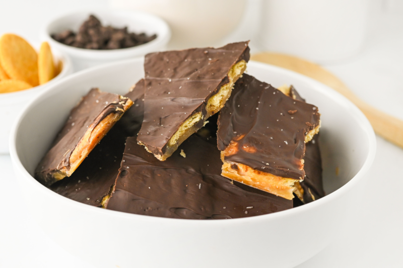 Classic Ritz Crack Candy with Chocolate and Sea Salt