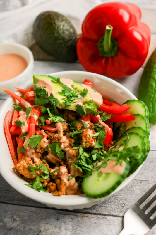 Ground Turkey Rice Bowl