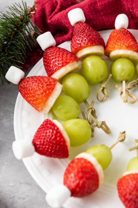 Grinch Fruit Kabobs