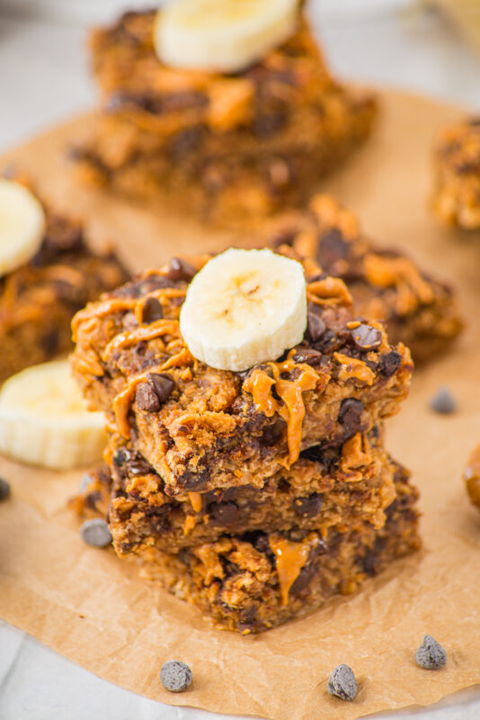 Peanut Butter Oatmeal Banana Bars