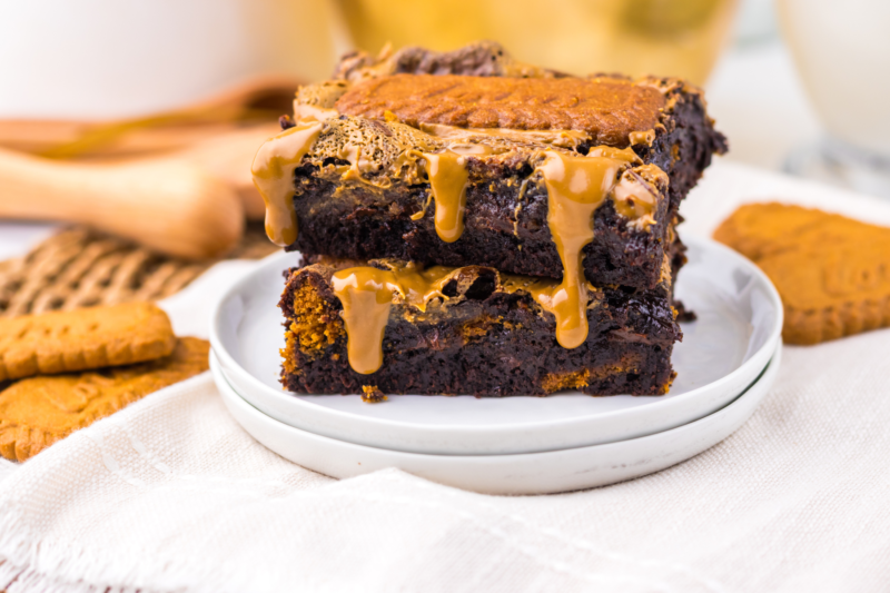 Easy Biscoff Brownies with a Gorgeous Cookie Butter Swirl