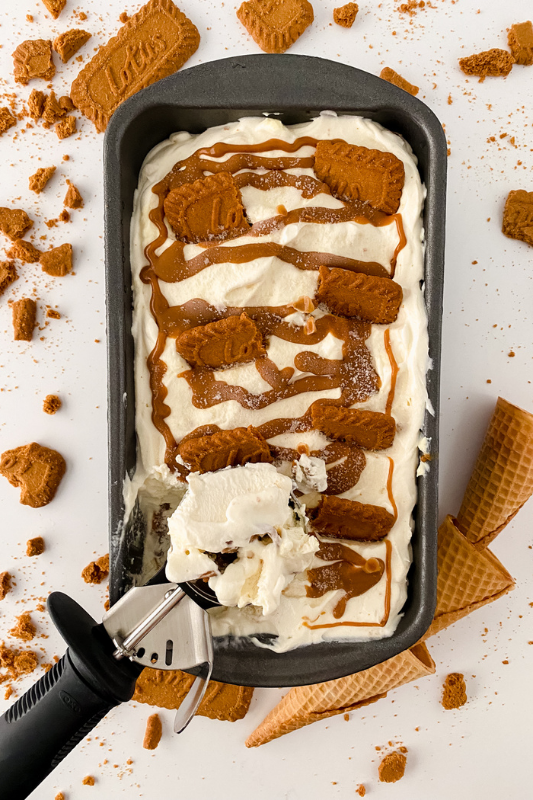 No-Churn Biscoff Cheesecake Ice Cream