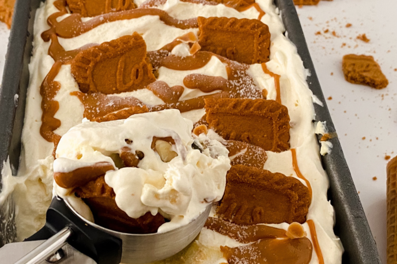 No-Churn Biscoff Cheesecake Ice Cream